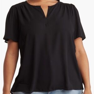 Pleione High/Low Notched Tunic Top 1X